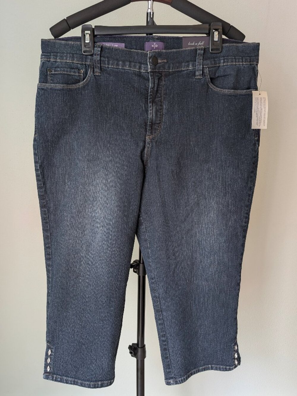 NYDJ Ariel Mid-rise Straight Leg Cropped Jeans Lift Tuck Technology Capris 18W